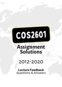 COS2601 - Tutorial Letters 201 (Merged) (2012-2020) (Questions&Answers)