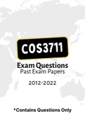 COS3711 - Exam Revision Questions (2012-2022)