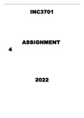 INC3701 Assignment 4 2022 @ reasonable price. High quality work