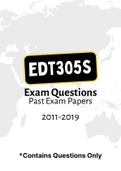 EDT305S - Exam Questions PACK (2011-2019)