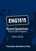 ENG1515 - Exam Questions PACK (2021-2022)
