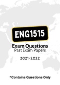 ENG1515 - Exam Questions PACK (2021-2022) 