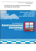 Test Bank for An Invitation to Environmental Sociology 6th Edition
