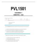 PVL1501 Assignment 1 Semester 2 2022