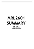 MRL2601 Summary  SEMESTER 2 2022