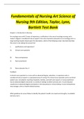 TEST BANK; Taylor Fundamentals of nursing 9th Edition 