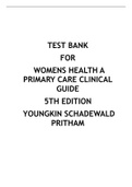 TEST BANK; Womens Health A Primary Care Clinical Guide 5th Edition Youngkin Schadewald Pritham