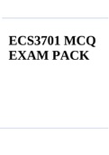 ECS3701 MCQ EXAM PACK 2022