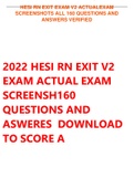 2022 HESI RN EXIT EXAM ACTUAL EXAM SCREENSH 160 QUESTIONS AND ASWERES DOWNLOAD TO SCORE A