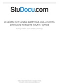 2018 HESI EXIT V4 NEW QUESTIONS AND ANSWERS DOWNLOAD TO SCORE YOUR A+ GRADE