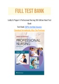 Leddy & Pepper’s Professional Nursing 9th Edition Hood Test Bank