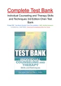 Individual Counseling and Therapy Skills and Techniques 3rd Edition Chen Test Bank