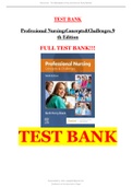 (Complete guide) Test Bank for Professional Nursing Concepts & Challenges, 9th Edition By Beth Black PhD, RN, FAAN| Complete| Latest| 2022|