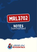 MRL3702 - Summarised NOtes