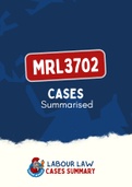 MRL3702 - NEW Summarised Cases