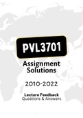 PVL3701 - Assignment Tut201 feedback (Questions & Answers) (2010-2022)
