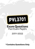 PVL3701 - Exam Prep. Questions (2011-2022) 