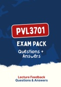 PVL3701 - EXAM PACK (Questions and Answers for 2011-2022) (With Summarised NOtes)