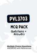 PVL3703 - MCQ ExamPACK (Multiple Choice Questions and ANSWERS for 2017-2020)
