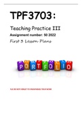 TPF3703 Portfolio 50 2022 (1st 3 Lesson Plans)