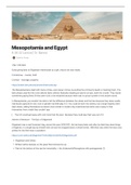 World Civilizations:  Mesopotamia and Egypt