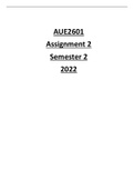 AUE2601 Assignment 2 Semester 2 2022