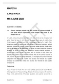 Exam (elaborations) MNP3701 - Strategic Sourcing (MNP3701) 