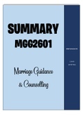 SUMMARY MGG2601-Marriage Guidance & Counselling (2022)