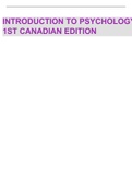 INTRODUCTION TO PSYCHOLOGY  1ST CANADIAN EDITION
