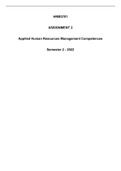 Essay HRM3701 - Applied Human Resource Management Competencies 