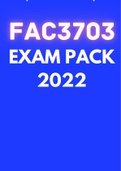 FAC3703 Exam Pack (Questions and Answers)