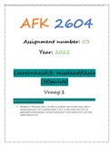 AFK2604 ASSIGNMENT 3 2022 (SEMESTER 2)
