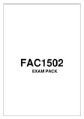 FAC1502 latest exam pack (2023). 100% reliable workings, solutions, explanations , additional notes