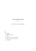 Topic Content Marketing assignment / report (Grade: 8.2)