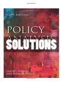 Policy Analysis Concepts and Practice 6th Edition Weimer Solutions Manual