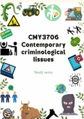 CMY3706 - Contemporary Criminological issues Study Notes