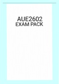 Aue2602 EXAM PACK 2022