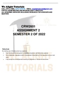 CRW2601 FINAL ASSIGNMENT 2 SEMESTER 1 YEAR 2024