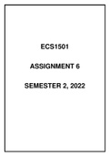 ECS1501 - ASSIGNMENT 6, SEMESTER 2, 2022
