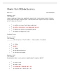 BIOL 133 Chapter 16 Week 12 - Question and Answers