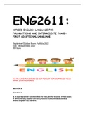 ENG2611 Portfolio Exam Answers Sept 2022