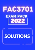 FAC3701 EXAM PACK - QUESTIONS AND ANSWERS