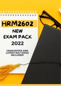 HRM2602 NEW EXAM PACK (Cram Notes and May (2022) Included! 