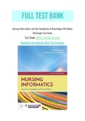 Nursing Informatics and the Foundation of Knowledge 4th Edition McGonigle Test Bank