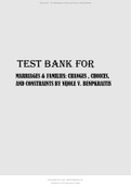 TEST BANK FOR MARRIAGES & FAMILIES CHANGES , CHOICES, AND CONSTRAINTS BY NIJOLE V. BENPKRAITIS.