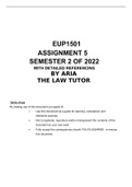 EUP1501 PORTFOLIO SEMESTER 2 2022 (ALL ANSWERS/ SOLUTIONS) OCT/NOV EXAM