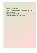 Test Bank For Dulcan’s Textbook of Child and Adolescent Psychiatry