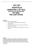 AFL1501 PORTFOLIO SEMESTER 2 2022 (All answers & solutions) October exam