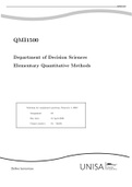 Exam (elaborations) QMI1500 ASSIGNMENTS 2 