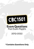 CBC1501 - Past Exam Questions (2014-2022)